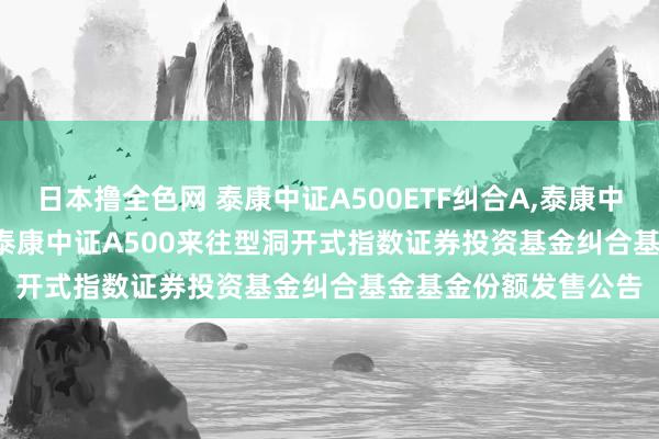日本撸全色网 泰康中证A500ETF纠合A,泰康中证A500ETF纠合C: 泰康中证A500来往型洞开式指数证券投资基金纠合基金基金份额发售公告