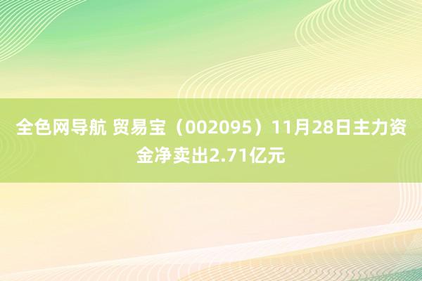 全色网导航 贸易宝（002095）11月28日主力资金净卖出2.71亿元