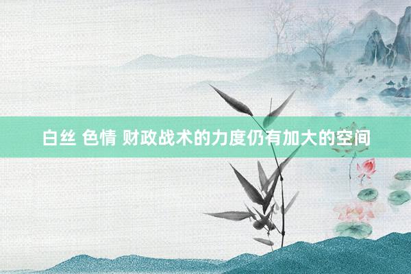 白丝 色情 财政战术的力度仍有加大的空间