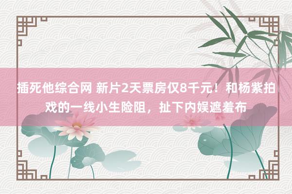 插死他综合网 新片2天票房仅8千元！和杨紫拍戏的一线小生险阻，扯下内娱遮羞布