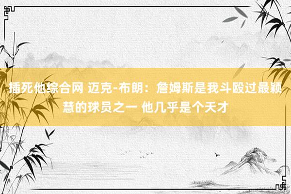 插死他综合网 迈克-布朗：詹姆斯是我斗殴过最颖慧的球员之一 他几乎是个天才