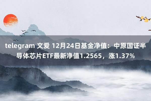 telegram 文爱 12月24日基金净值：中原国证半导体芯片ETF最新净值1.2565，涨1.37%