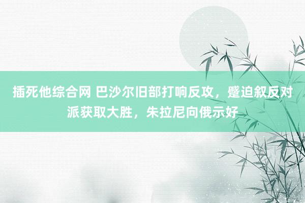 插死他综合网 巴沙尔旧部打响反攻，蹙迫叙反对派获取大胜，朱拉尼向俄示好