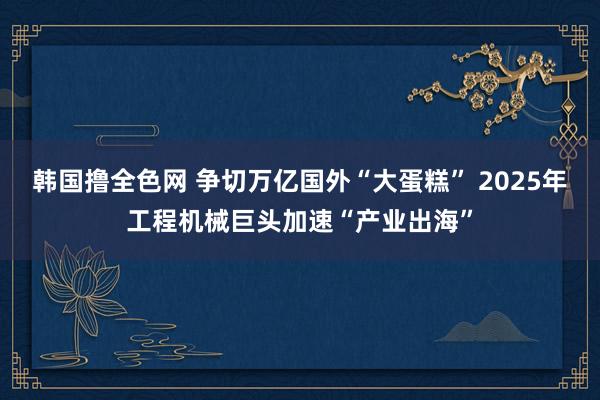 韩国撸全色网 争切万亿国外“大蛋糕” 2025年工程机械巨头加速“产业出海”