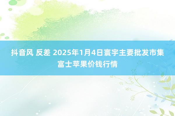抖音风 反差 2025年1月4日寰宇主要批发市集富士苹果价钱行情