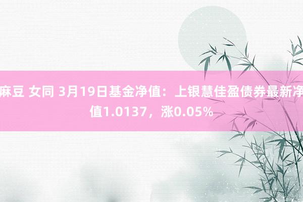 麻豆 女同 3月19日基金净值：上银慧佳盈债券最新净值1.0137，涨0.05%