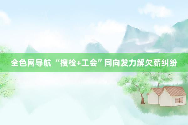 全色网导航 “搜检+工会”同向发力解欠薪纠纷