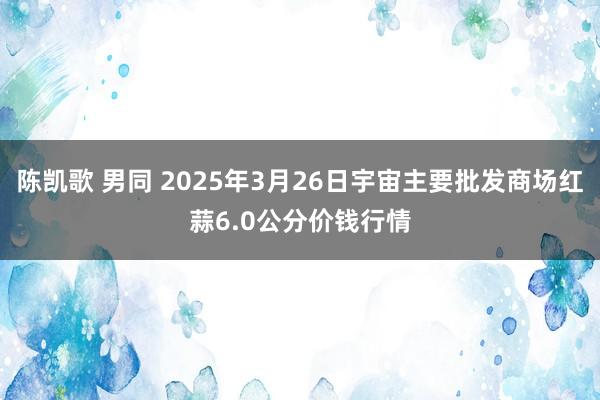 陈凯歌 男同 2025年3月26日宇宙主要批发商场红蒜6.0公分价钱行情