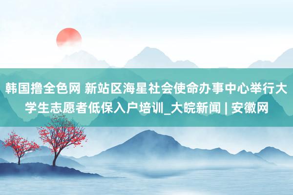 韩国撸全色网 新站区海星社会使命办事中心举行大学生志愿者低保入户培训_大皖新闻 | 安徽网