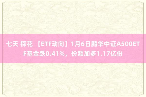 七天 探花 【ETF动向】1月6日鹏华中证A500ETF基金跌0.41%，份额加多1.17亿份