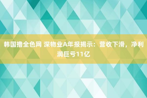韩国撸全色网 深物业A年报揭示：营收下滑，净利润巨亏11亿