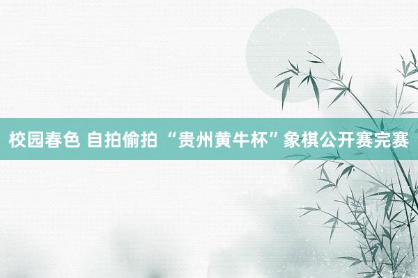 校园春色 自拍偷拍 “贵州黄牛杯”象棋公开赛完赛