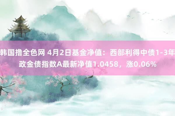韩国撸全色网 4月2日基金净值：西部利得中债1-3年政金债指数A最新净值1.0458，涨0.06%