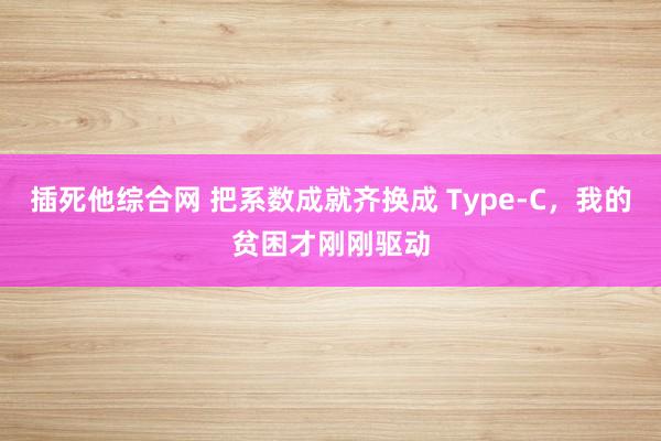 插死他综合网 把系数成就齐换成 Type-C，我的贫困才刚刚驱动