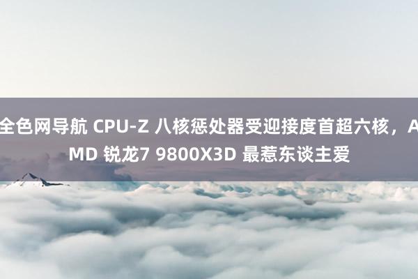 全色网导航 CPU-Z 八核惩处器受迎接度首超六核，AMD 锐龙7 9800X3D 最惹东谈主爱