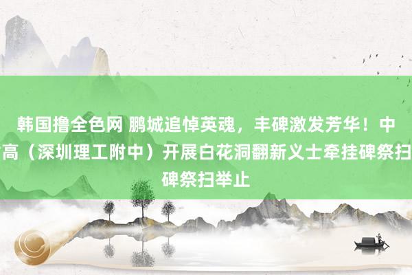 韩国撸全色网 鹏城追悼英魂，丰碑激发芳华！中科附高（深圳理工附中）开展白花洞翻新义士牵挂碑祭扫举止