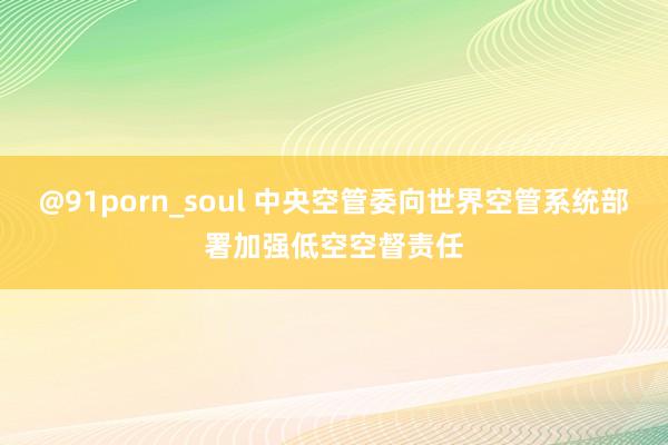 @91porn_soul 中央空管委向世界空管系统部署加强低空空督责任