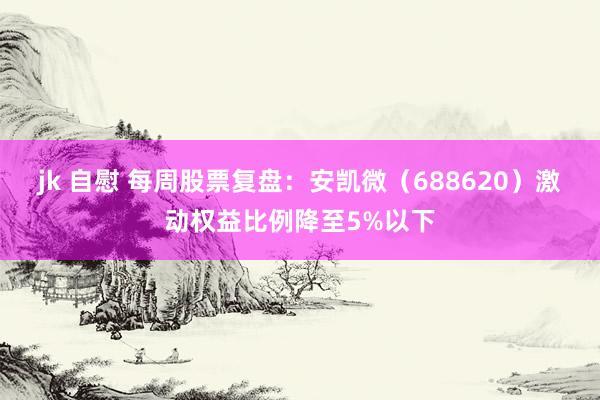 jk 自慰 每周股票复盘：安凯微（688620）激动权益比例降至5%以下