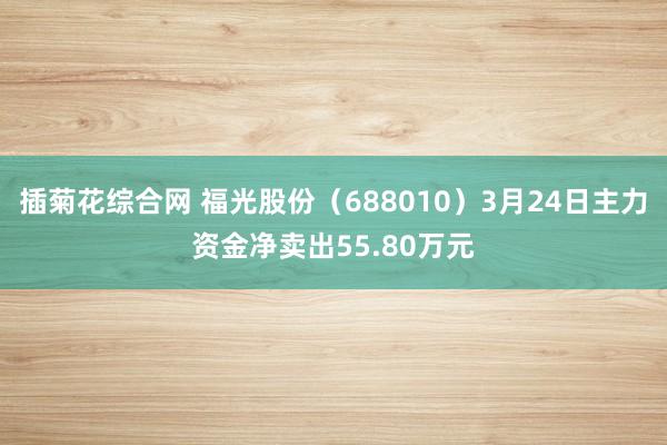 插菊花综合网 福光股份（688010）3月24日主力资金净卖出55.80万元