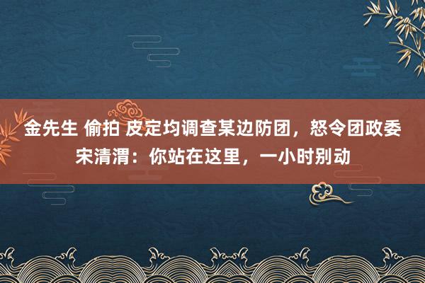 金先生 偷拍 皮定均调查某边防团，怒令团政委宋清渭：你站在这里，一小时别动