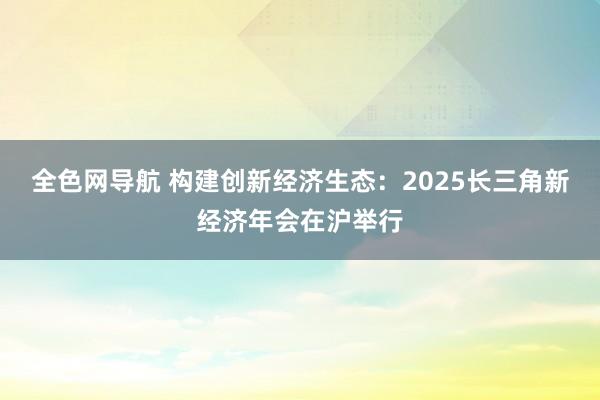 全色网导航 构建创新经济生态：2025长三角新经济年会在沪举行