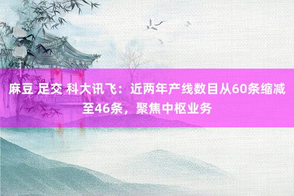 麻豆 足交 科大讯飞：近两年产线数目从60条缩减至46条，聚焦中枢业务
